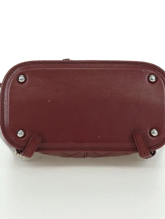 CHANEL Matelasse Chain Backpack Leather Bordeaux Silver CC Auth 172627A main image 13